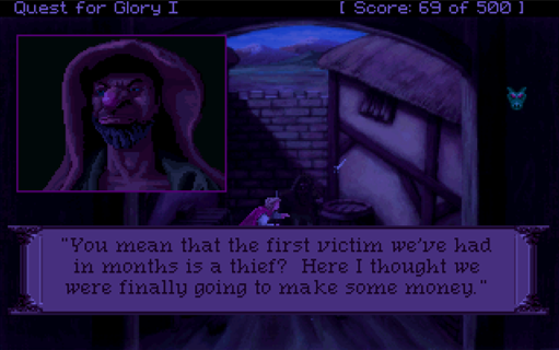 Quest for Glory I: So You Want to Be A Hero screenshot robbers in alley