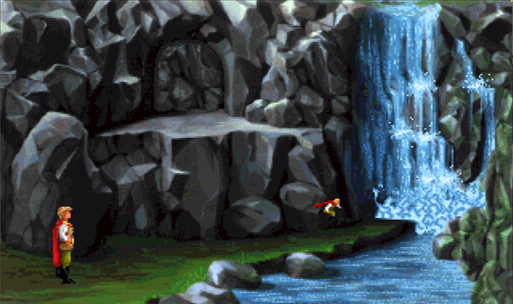 Quest for Glory I: So You Want to Be A Hero screenshot waterfall